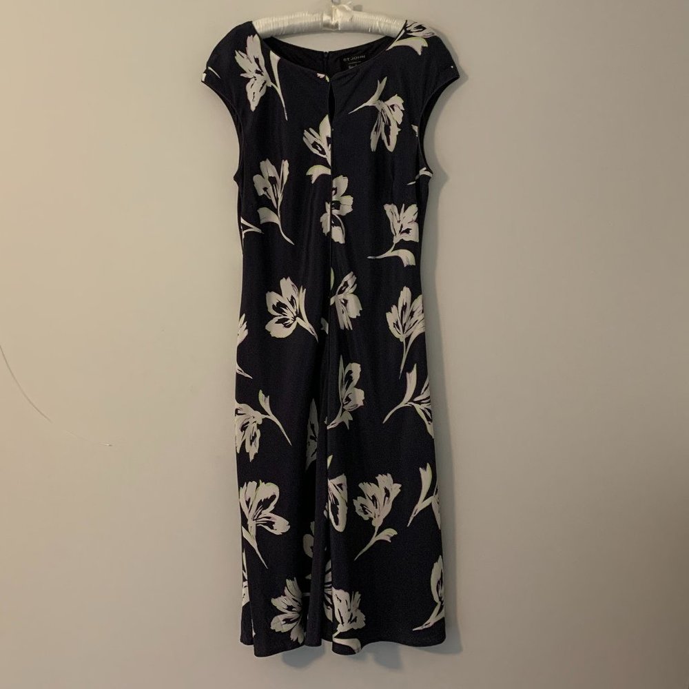 St. John Silk Floral Dress